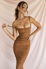Robe Bustier Longue Femme Polyester
